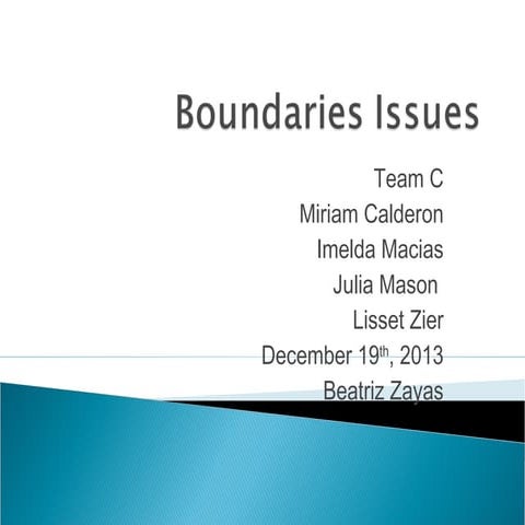 Boundary issues | PPTX