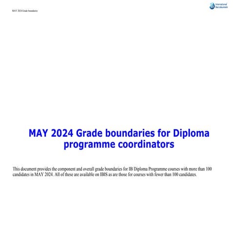 Boundaries for IB Examination - May 2024 | PDF