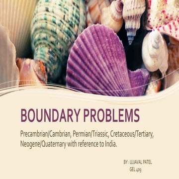 Boundary problems