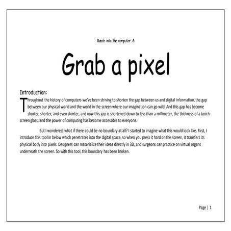 Reach into the computer & grab a pixel