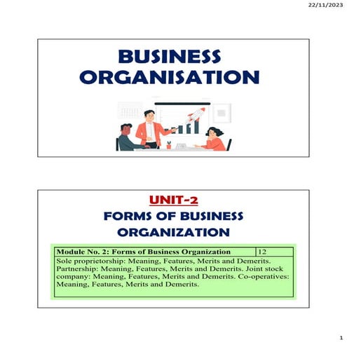Forms of Business Organization
