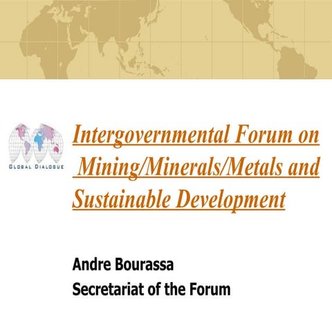 Bourassa Forum  On  Mining Minerals Metals And Sustainable Development
