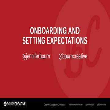 Jennifer Bourn: Onboarding New Clients and Setting Expectations