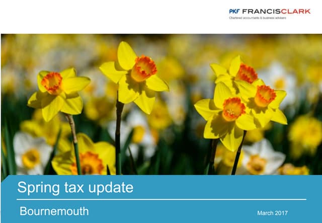 Spring Tax Update - Bournemouth