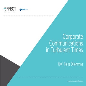 10+1 false dilemmas of Corporate Communications