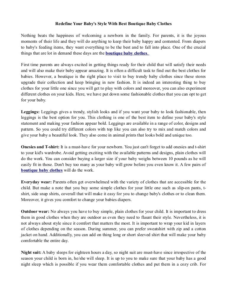 best boutiques for baby clothes