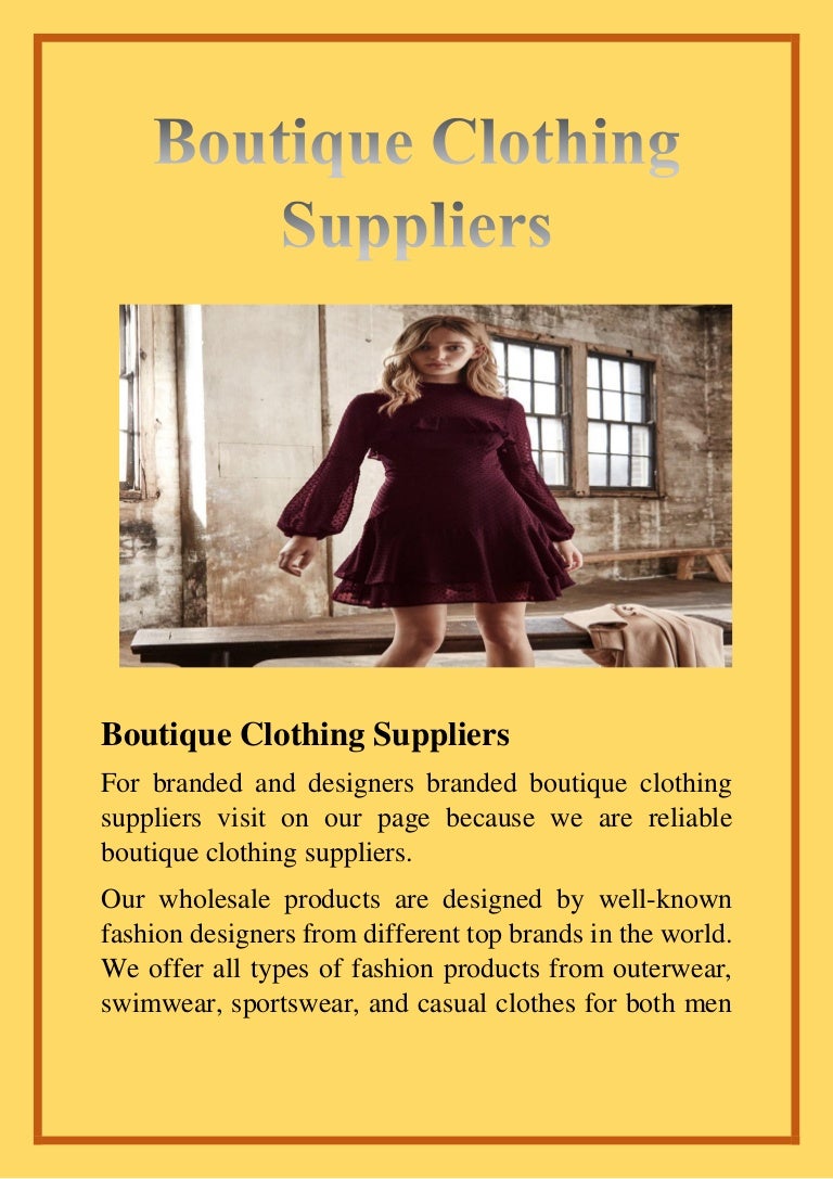 boutique clothing suppliers