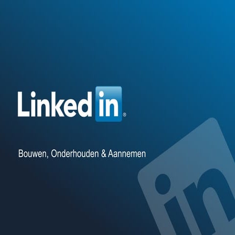 Bouwen, onderhouden & binnenhalen