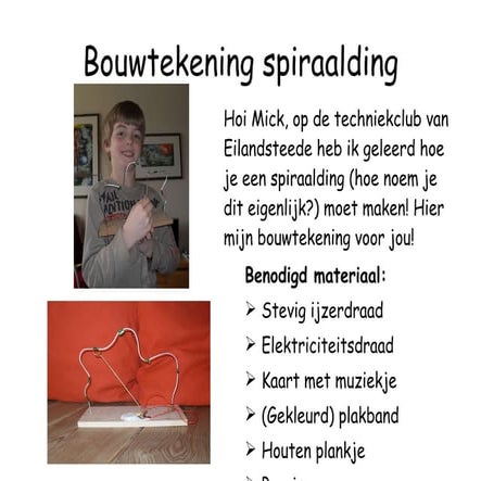 Bouwtekening Spiraalding