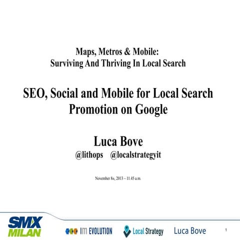 Local Search per piccole e grandi imprese - SMX Milan
