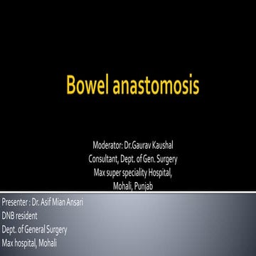 Bowel anastomosis