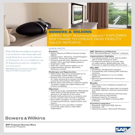 Bowers & wilkins group limited case study | PDF