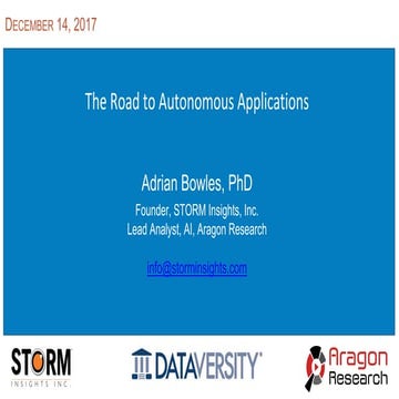 Smart Data Webinar: The Road to Autonomous Applications