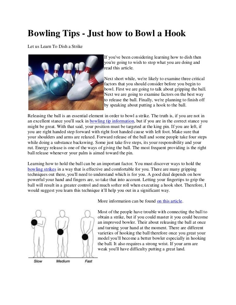 Bowling tips just how to bowl a hook