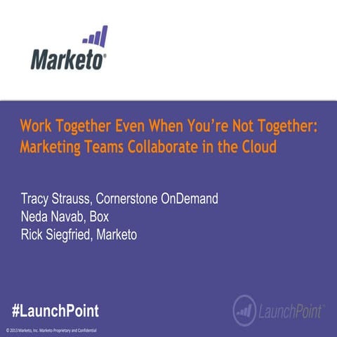 Work Together Even When You're Not Together: Marketing Collaboration in the C...