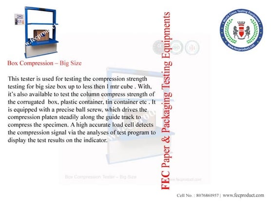 Box compression tester small size copy | PPT