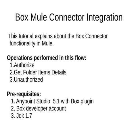Box connector Mule ESB Integration