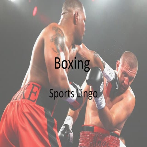 Boxing Sports Lingo for Campus Journalism Seminars with Campus ...