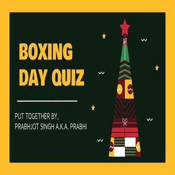 Boxing Day Quiz