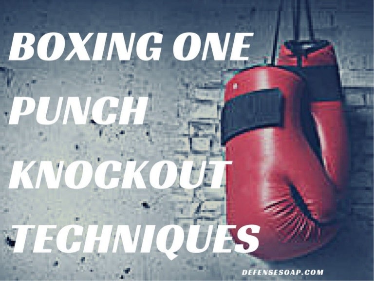 Boxing Single Punch Knockout Techniques