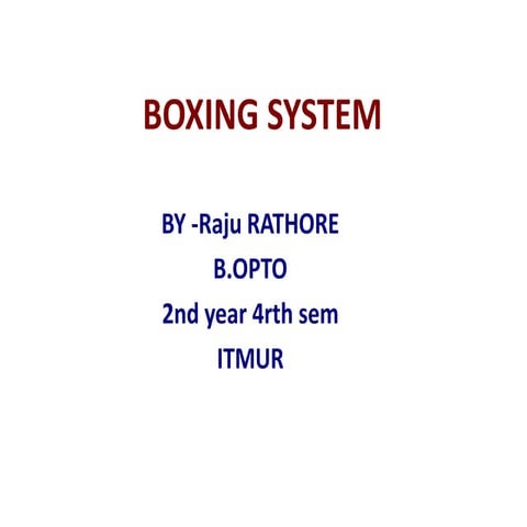 Boxing system