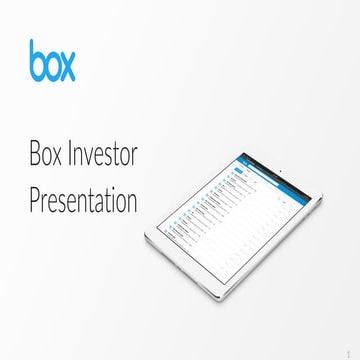 Box investor presentation