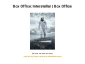 Box Office: Interstellar | Box Office