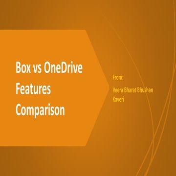 Box vs OneDrive Features Comparison