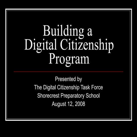 Digital Citizenship overview