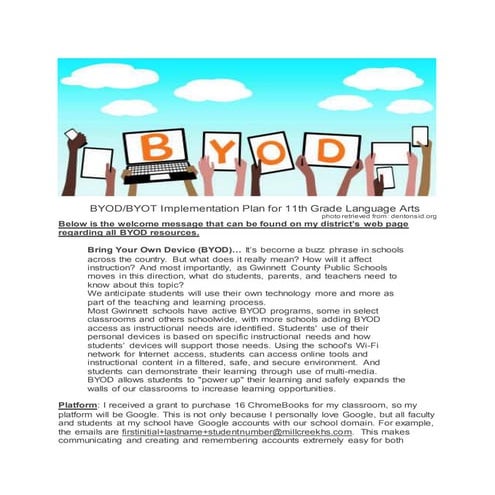 BYOT/BYOD Implementation Plan 