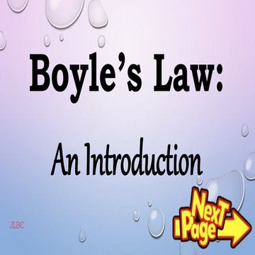 Boyles law ppt lesson
