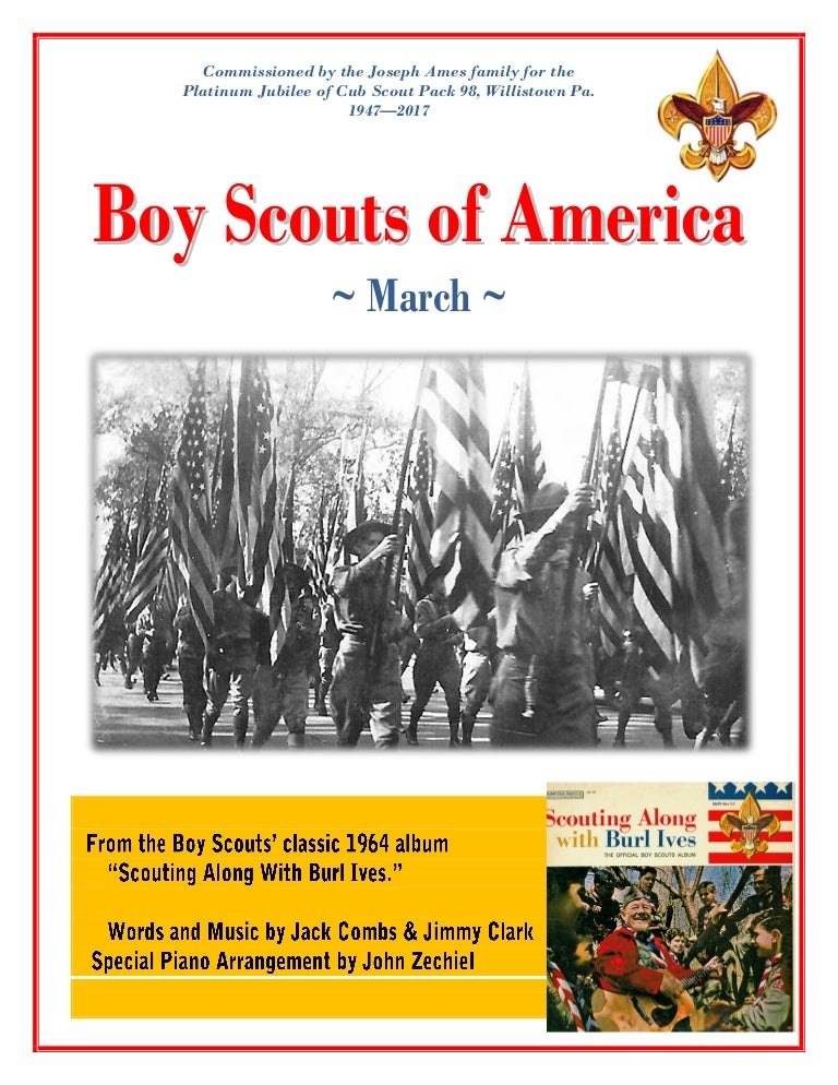 Boy Scouts Of America March For Piano And Voice