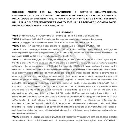 Coprifuoco, l'ordinanza della Regione Lombardia