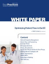 Optimizing Patient Flow in the ED