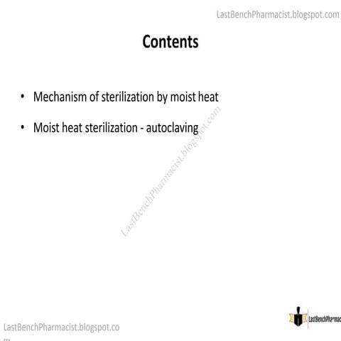 Moist Heat Sterilization: The Power of Steam for Complete Microbial Elimination  (BP303T)