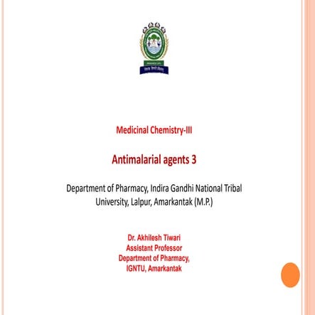 Medicinal Chemistry Antimalarial drugs 3.pptx