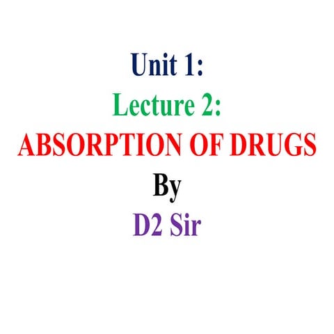 Bp 604 t unit 1 lecture 2