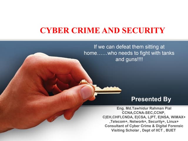 CYBER CRIME AND SECURITY