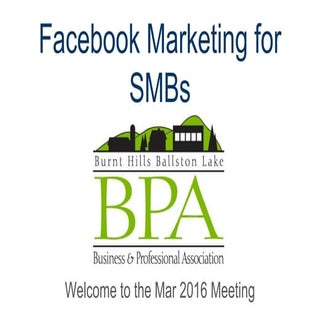 Facebook Marketing for SMBs