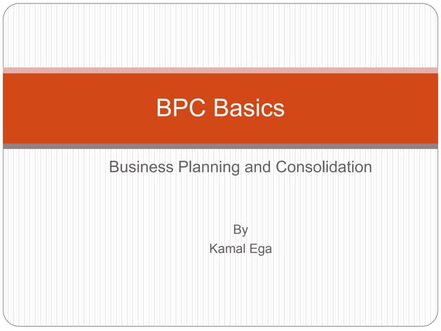 BPC 10.1 basics