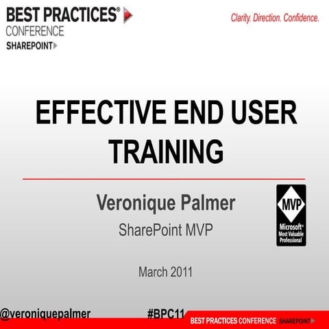 Effective End User Training - BPC - March 2011