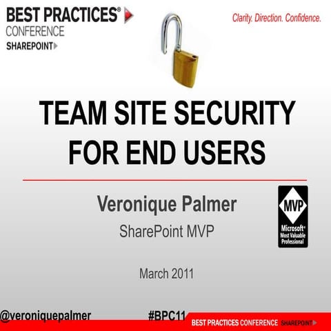 Team Site Security for Site Owners - BPC11 - March 2011