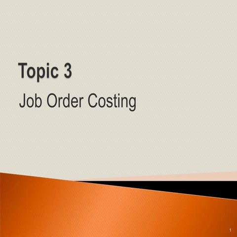 PENGEKOSAN PRODUCTION OPERATION topic3 job costing