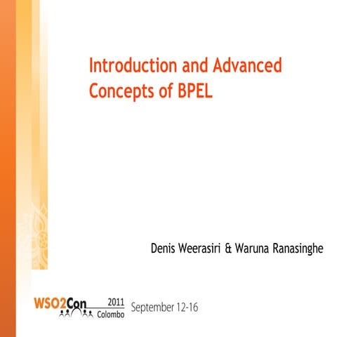 Introduction and Advanced Concepts of BPEL