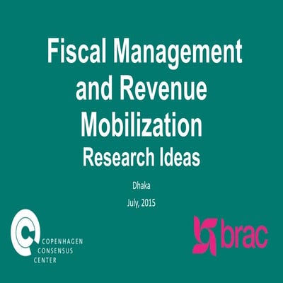 Top Ideas for Fiscal Management and Revenue Mobilization