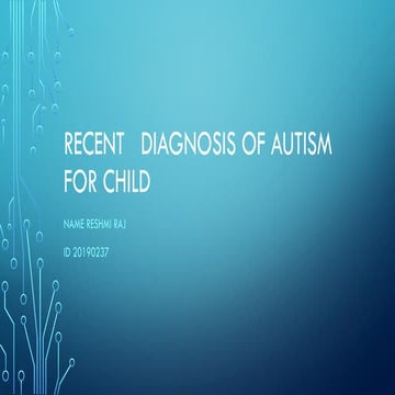 Autism Spectrum Disorder (ASD) Presentation | PPTX