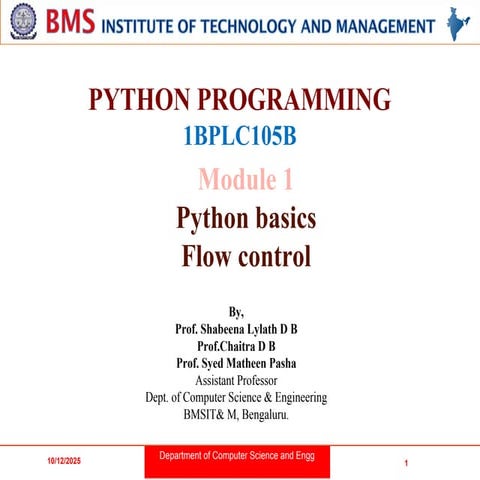 Python for class 11 (CBSE Computer science sub code 083) | PDF