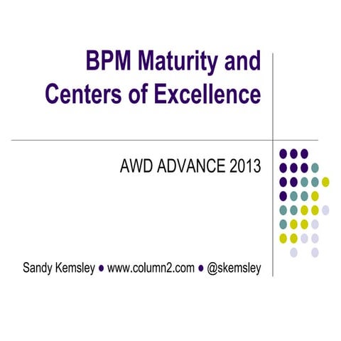 Business Process Maturity and Centers of Excellence