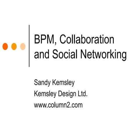 BPM, Collaboration and Social Networking