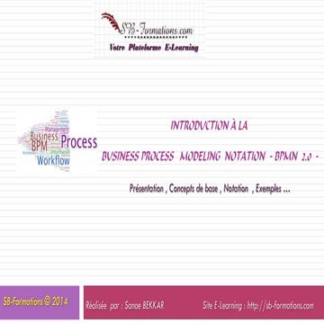 Introduction à BPMN 2.0 - Business Process Modeling Notation